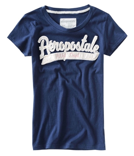 Aeropostale Womens Athletic Graphic T-Shirt navyniblue XS