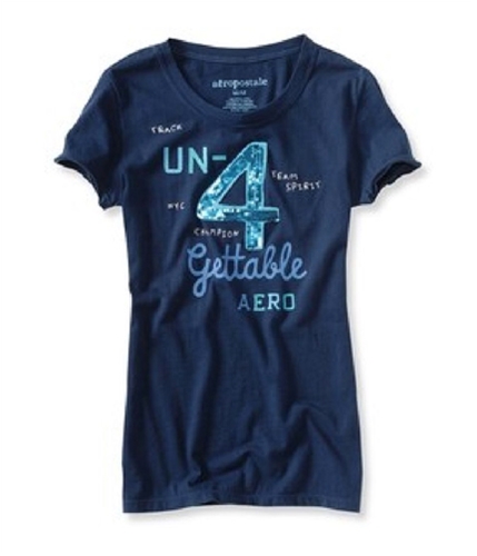 Aeropostale Womens 4 Sequence Graphic T-Shirt navyni XL