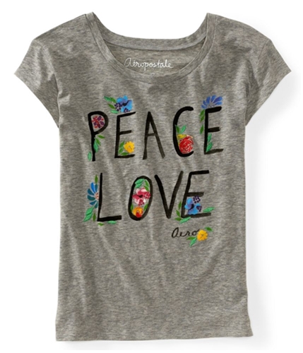Aeropostale Womens Peace Love Graphic T-Shirt 052 XS