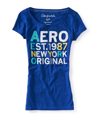 Aeropostale Womens Aero Stacked Ny87 Graphic T-Shirt 488 XS