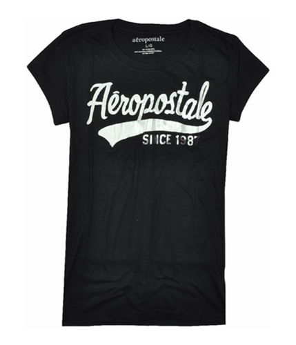 Aeropostale Womens Crew Graphic T-Shirt black M