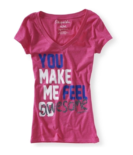 Aeropostale Womens You Make Me Feel So Awesome Graphic T-Shirt 662 XS