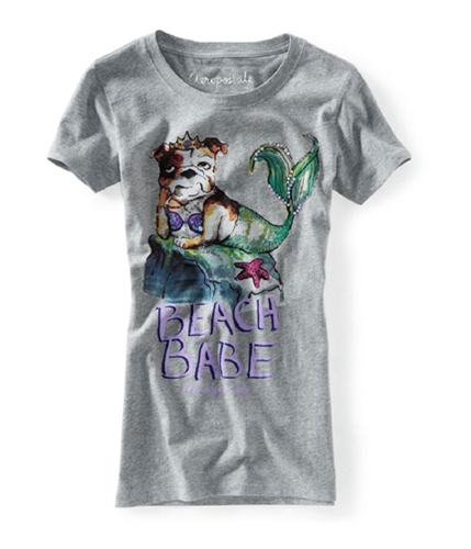 Aeropostale Womens Bulldog Beach Babe Graphic T-Shirt 052 XS