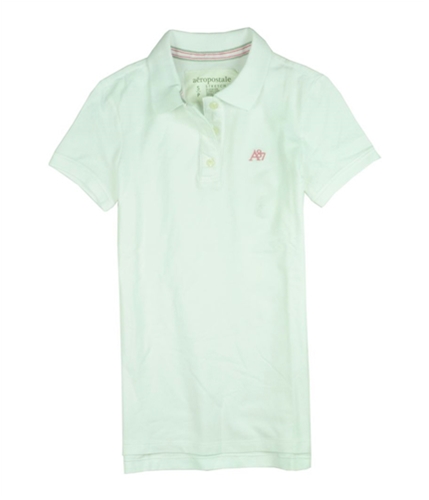 Aeropostale Womens A87 5 Button Polo Shirt bleachpink S