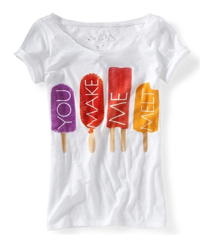 Aeropostale Womens You Make Me Melt Popsicles Graphic T-Shirt 102 S