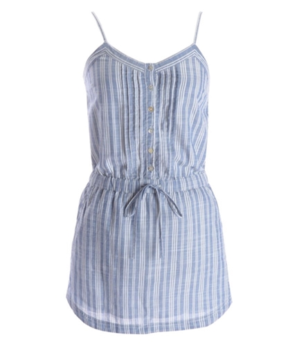 Aeropostale Womens Halter Knee Length Peasant 2 Pocket Sundress lunablue XS
