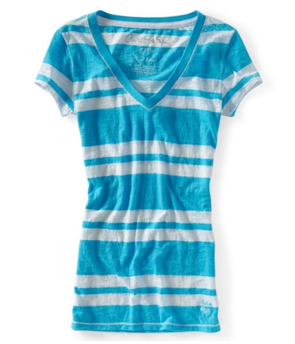 Aeropostale Womens Semi Seehrough Stripe Graphic T-Shirt 420 XS