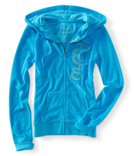 Aeropostale Womens Zip Up Terry Cloth Hoodie Sweatshirt 420 S