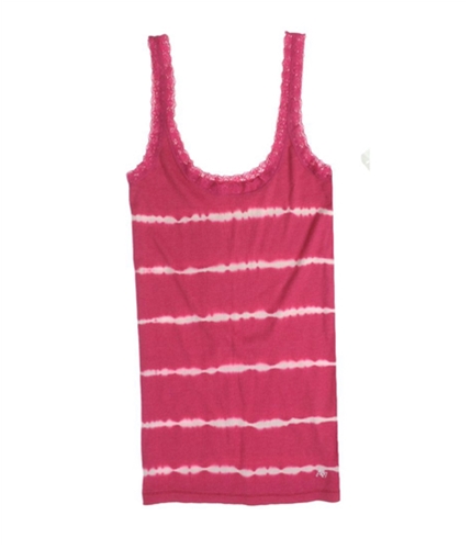 Aeropostale Womens Fitted Tie Dye Lace Cami Tank Top pinkme XL