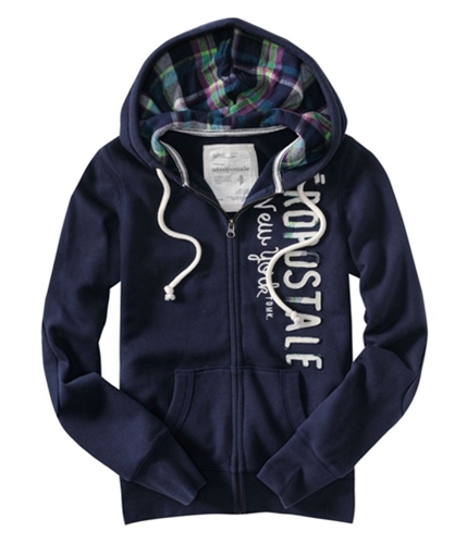 Aeropostale Womens Zip Up Hoodie Sweatshirt navynightblue XS