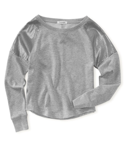Aeropostale Womens Sequin Shoulder Panels Cropped Knit Sweater 052 XS