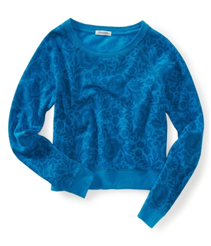Aeropostale Womens Floral Print Knit Sweater 168 XS