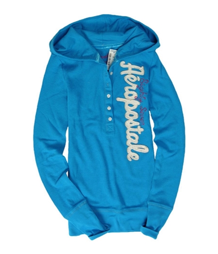 Aeropostale Womens Hoodie Thermal Henley Shirt frictio XS