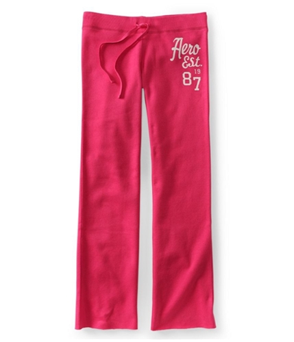 Aeropostale Womens Solid Classic Casual Sweatpants pink66 L/32