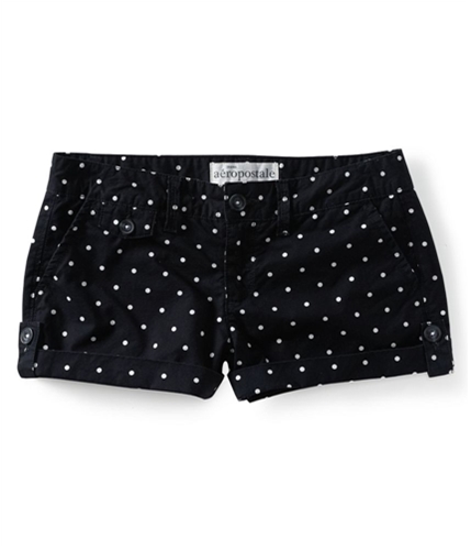Aeropostale Womens Polka Dot Khaki Casual Chino Shorts 001 0