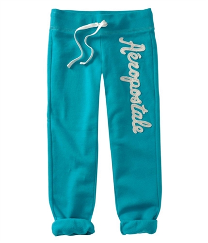 Aeropostale Womens Embroidered Casual Sweatpants cleartealaqua XS/32