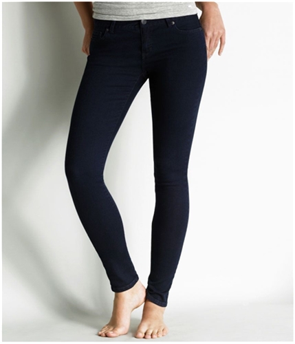 Aeropostale Womens 5 Pocket Straight Leg Jeans black XS/24