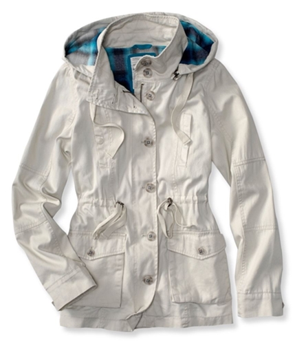 Aeropostale Womens Detachable Hood Field Jacket tanlight XS