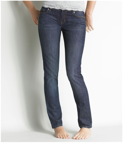Aeropostale Womens Curvy Skinny Fit Jeans dark 1/2x30