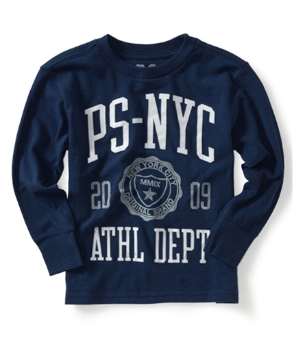Aeropostale Boys P.s. Ps-nyc Long Sleeve Graphic T-Shirt bluela L