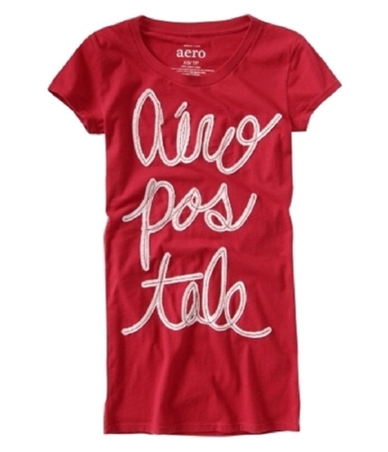 Aeropostale Womens Embellished Graphic T-Shirt cherryred L
