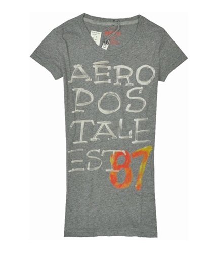Aeropostale Womens Aero Sleep Dorm Pajama Sleep T-shirt mediumgray XS
