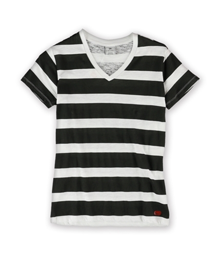 Ecko Unltd. Womens Stripe Slub Graphic T-Shirt black S