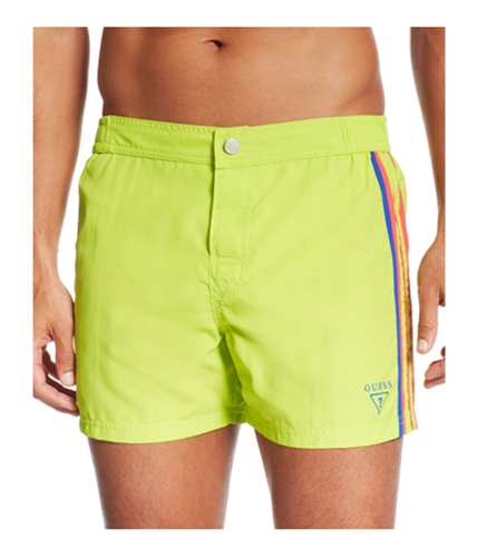 GUESS Mens Retro Swim Bottom Board Shorts greenbeat XL