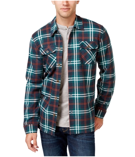 Weatherproof Mens Vintage Plaid Shirt Jacket pine S