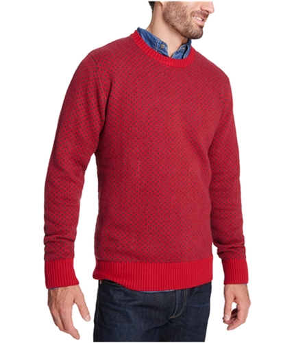 Weatherproof Mens Dot Pullover Sweater red S