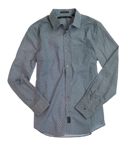 Sean John Mens Long Sleeve Button Up Shirt sjnavy L