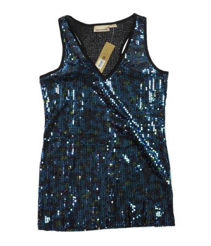 DKNY Womens The Best Of Black Sequined Tank Top 448 S