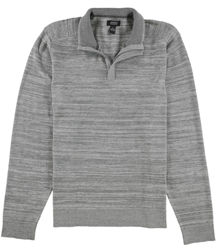 Alfani Mens Solid Quarter-Zip Pullover Sweater flinthtrmarl XL