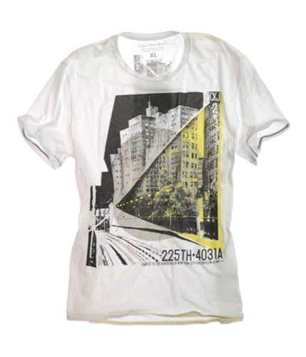 Calvin Klein Mens Crew Neck Graphic T-Shirt 100 M