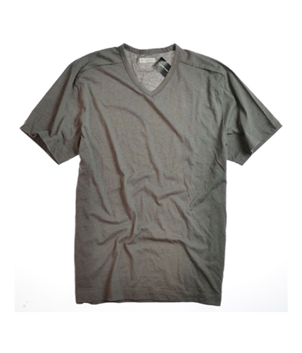 I-N-C Mens S/s V Neck Graphic T-Shirt greyheather L