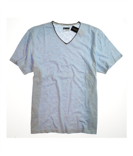 I-N-C Mens Tipped Slub Graphic T-Shirt potteryblue XL