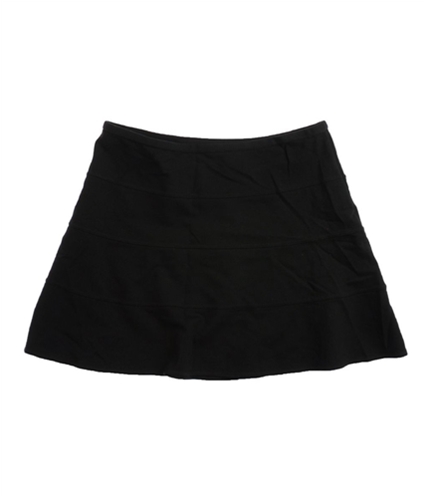 BCBG Womens Elastic Pleated Skirt black L