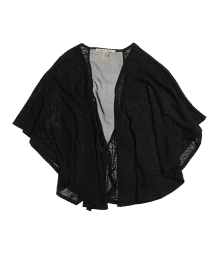 American Rag Womens Batwing Knit Woven Cardigan Sweater black 1X