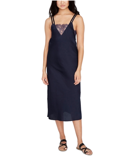 Rachel Roy Womens Lace-Inset Slip Dress navy XS