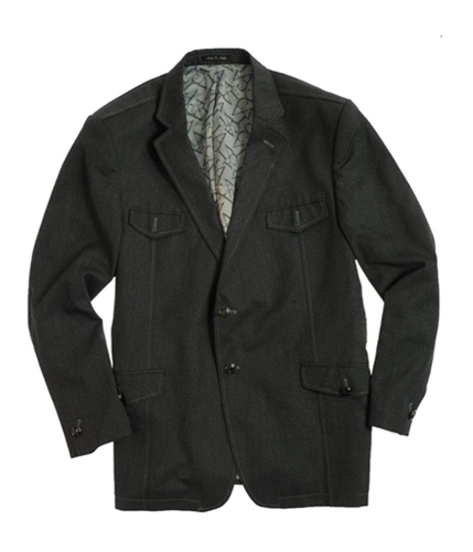CAVI Mens Streetwear Two Button Blazer Jacket char 3XL