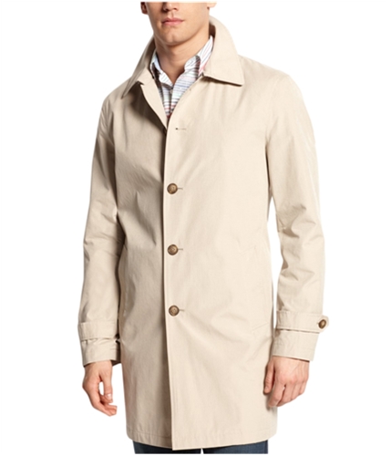 Tommy Hilfiger Mens Button Through Overcoat Dress tan 42