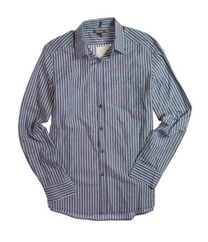 Kenneth Cole Mens L/schambraysoli3 Button Up Shirt blue M