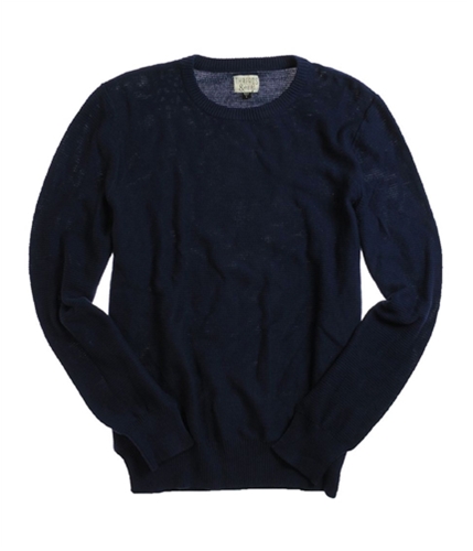 Threads & Heirs Mens Ktd Cotton Crew Knit Sweater navyvoyage L