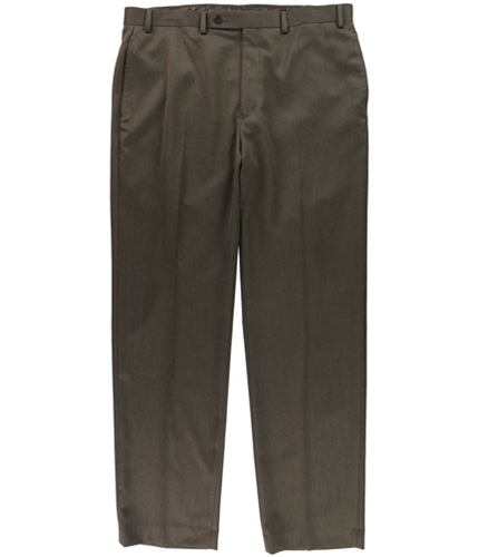 Ralph Lauren Mens Flat Front Stripe Dress Pants Slacks brown 36x32