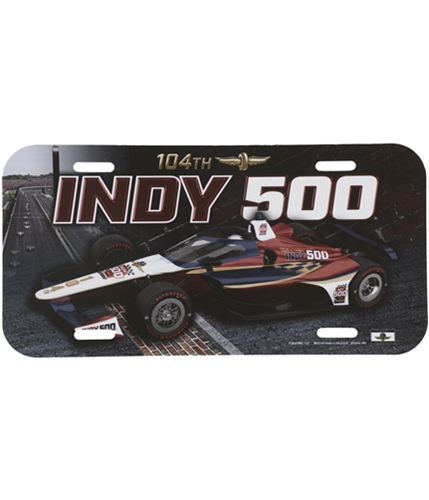 Indy 500 Unisex 104th Event License Plate Cover Souvenir multicolor