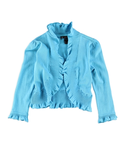 I-N-C Womens Solid Bolero Jacket blue XS