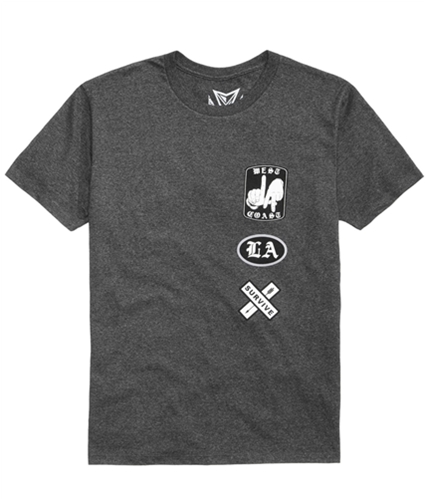 Univibe Mens Graphic-Print Basic T-Shirt blkpe S
