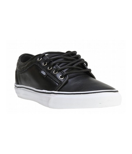 Vans Mens Chukka Low Leather Skateboard Sneakers blkwhite 8