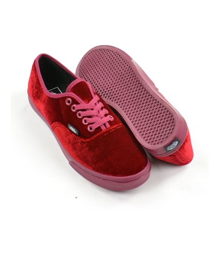 Vans Womens Velvet Authentic Lo Pro Skateboard Sneakers rhododendron 8