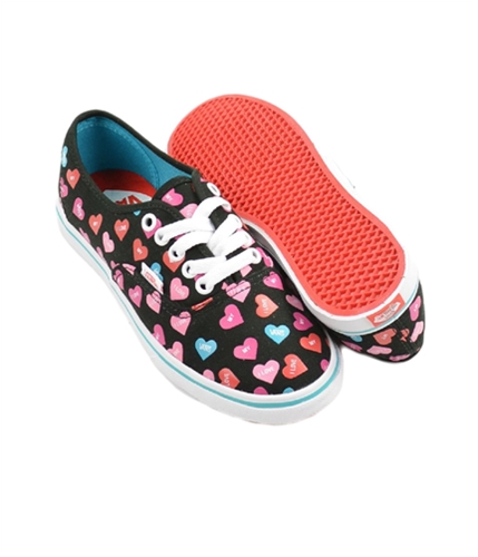 Vans Womens Candy Hearts Authentic Skate Sneakers blackmulti 5.5